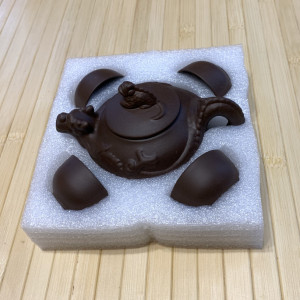 Чайный набор с Драконом на 4 персоны из глины. Photo 3